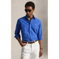 Ralph Lauren for man. 710805564512 Blue Custom Fit dyed oxford shirt (S), Casual, Cotton, Long sleeve
