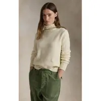 Ralph Lauren for woman. 211891667001 Cream white wool turtleneck sweater (M), Casual, Long sleeve