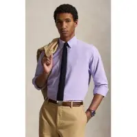 Ralph Lauren for man. 710805564511 Lilac Custom Fit dyed oxford shirt (S), Casual, Purple, Cotton, Long sleeve