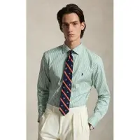 Ralph Lauren for man. 710B22606002 Green Custom Fit striped poplin shirt (S), Casual, Cotton, Long sleeve