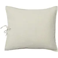 Garbo&Friends Embroidered Linen Pillowcase, 50X60 Cm, Linen - Cream - 50X60CM