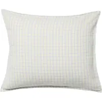 Garbo&Friends Muslin Pillowcase, 50X60 Cm, Gingham Sky Blue - Cream - 50X60CM