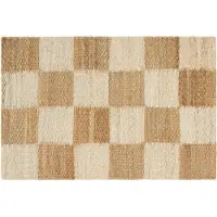 Decotique Chess Ovimatto Jute 60x90 Cm Nature / - Kuviolliset matot Juutti Luonnonvalkoinen - JUTE CHESS 60 X 90 CM