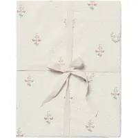 Garbo&Friends La Fraise Seersucker Fitted Sheet Double 160x200 Cm - Aluslakanat Luomupuuvilla Beige - GF1500270-000-223GL