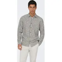 Only & Sons Onsgudmund Ls Checked Shirt Noos - Cream - L