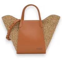 Tous for woman. 2002438944 Tulip Raffia Camel Carrycot Bag (OSFA), Beige, Casual