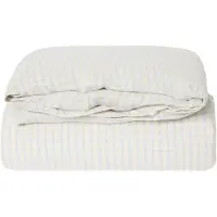 Garbo&Friends Muslin Duvet Cover Single, 150X210 Cm, Gingham Sky Blue - Cream - 140X300