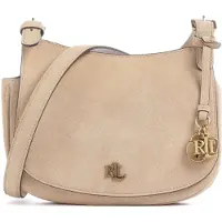 Ralph Lauren Suede Medium Marcy Crossbody Bag - Beige - ONE SIZE