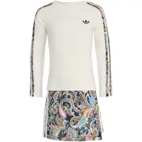 Adidas Slim Crop 3 Stripes Long Sleeve Top Regular Wrap Skort Aseta