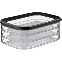 Mepal Modula, Setti, Suorakulmainen, 1,7 L, Läpinäkyvä, Musta, Polyeteeni, Styreeniakryylinitriili (SAN), Liha