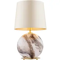 Argon Harlem 8547 pöytävalaisin, beige/marmorijäljitelmä
