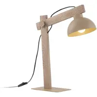 TK Lighting Pöytävalaisin Oslo Sabia E27, 42cm, beige