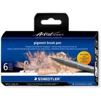 Staedtler Pigment Arts Brush Pen 6-setti Beige/Natural