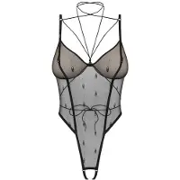 Obsessive Seksikäs alusasusetti Freedom Anniverse Special Crotchless, musta