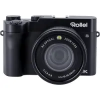 Rollei Powerflex 8X Dual Lens digikamera, musta