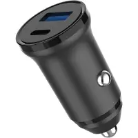 Ginza.se Charger 12/24V 1xUSB-C + 1xUSB-A PD 30W + QC18.0W MAX Black