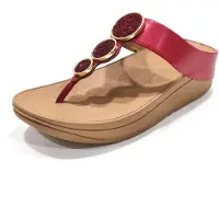 Original Brands Halo Bead Circle Metallic Toe Post Sandaalit
