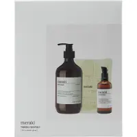 Meraki Gift Box With Self Tan Drops Bath Mitt 140g 100ml 490ml Lahjapakkaus
