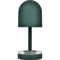 AYTM Luceo-akkulamppu, metsänvihreä, metalli, 24 cm, himmennettävä, IP44 Luceo, himmennettävä, Vihreä, Olohuone/ruokailutila, Metalli, Moderni