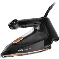 Braun FI 7276 BK FreeStyle 7, Höyrysilitysrauta, 2,5 m, 250 g/min, Musta, Kulta, 60 g/min, 0,35 L