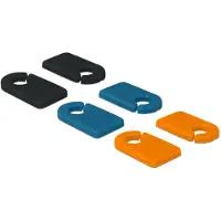 DeLOCK – Cable marker clips, 6-pack, black/blue/orange, 3.5mm cables (18293)