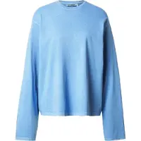 Weekday Long-Sleeved Boxy Cotton T-Shirt - Blue - XS