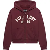 Superdry Athletic Essentials Relaxed Crop Kokovetoketjullinen Collegepaita