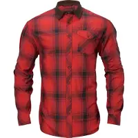 Härkila Men's Driven Hunt Flannel Shirt Red/Black Check Pitkähihaiset kauluspaidat XXL