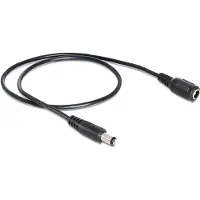 DeLOCK – Power splitter, one 24V DC female to one 24V DC male, 0.5m, black (83290)
