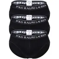 Ralph Lauren for man. 714835884002 Pack of 3 black briefs (M), Homewear, Cotton