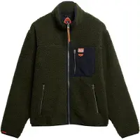 Superdry for man. M2014141A Vintage Retro Full Green Fleece (L), Casual, Polyester