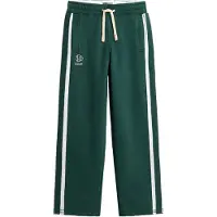 Superdry Housut 'Athletic Fives' smaragdi / valkoinen