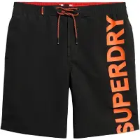 Superdry for man. M3010238A Classic black swimming costume (M), Beachwear, Recycled Polister, Sustainable