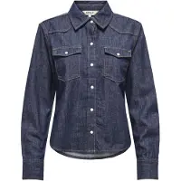 ONLY Onlcharlize Ls Dnm Shirt Akm Noos - Navy - S
