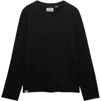 Superdry Classic Cotton Linen Ls Top - Black - XXL