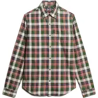 Superdry for man. M4010737A Vintage Check shirt green (L), Casual, Cotton, Long sleeve
