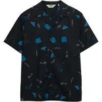 Superdry for man. M4011137A Shirt Cabana Print navy (XL), Casual, Cotton, Short sleeve