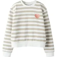 Name it Nkfbell Short Nreg Ls Swe Bru Ps Noos - White - 134-140