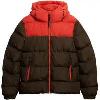 Superdry for man. M5012281A Colourblock Puffer Jacket grey (XXL), Casual, Green, Polyester