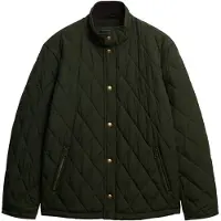 Superdry for man. M5012271A Quilted Estate Country green padded jacket (M), Casual, Recycled Polister