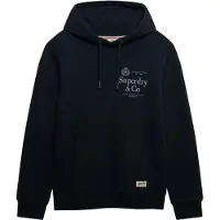 Superdry for man. M2014538A 1954 Company Relaxed navy hoodie (M), Casual, Cotton