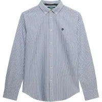Superdry for woman. W4010565A Slim fit oxford shirt blue (XS), Casual, Cotton, Long sleeve