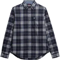Superdry for man. M4011047A Blue Lumberjack Shirt (L), Casual, Cotton, Long sleeve