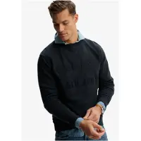 Superdry for man. M2014382A Sweatshirt Vintage Athletic Tonal navy (XL), Black, Casual, Cotton