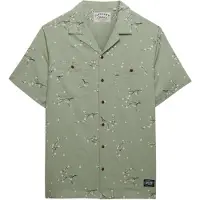 Superdry for man. M4011130A Printed green shirt (XXL), Casual, Cotton, Short sleeve