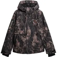 Superdry for man. MS110190A Ski shell jacket brown, black (M), Casual, Sport, Snow, Recycled Polister, Sustainable