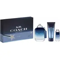 Coach Set : Blue, Eau De Toilette, For Men, 100 ml + Blue, Eau De Toilette, For Men, 15 ml + Blue, Shower Gel, Beard & Hair, 100 ml