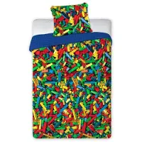 Faro Lasten pussilakanasetti Lego Palikat 140 x 200, 2-osainen