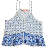 Superdry for woman. W6011647A Vintage Cami top blue (XS), Casual, Polyester, Sleeveless / Straps