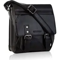 Betlewski TBS-310 MUSTA Miesten VINTAGE-laukku